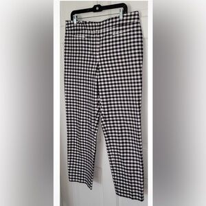 Anne Klein Womens black and white gingham (checkered) pants